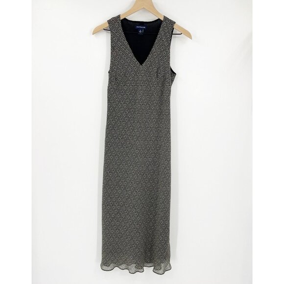 VTG Ann Taylor 100% Silk Midi Dress Size 8 Grunge 90's Y2K Whimsigoth Fairy - Picture 1 of 5